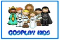 Grupo infantil de cosplay