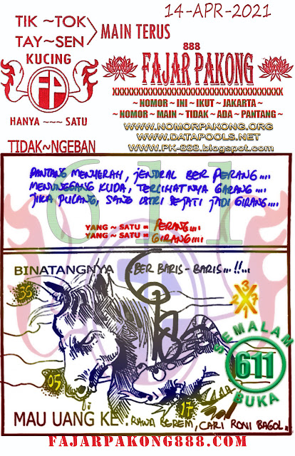 Syair Hongkong 15 April 2021