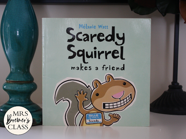 Scaredy Squirrel Makes a Friend book study literacy unit with Common Core aligned companion activities and a craftivity for K-1