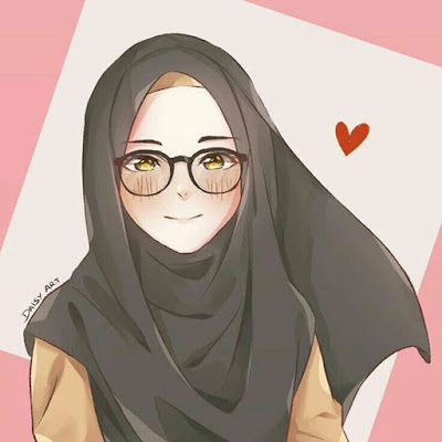 Gambar Kartun Muslimah Pakai Kacamata