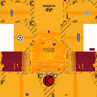 AS Roma 2018/19 UCL Kit - Dream League Soccer Kits