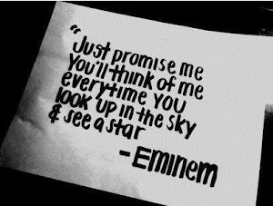 "Just promise me you´ll think of me