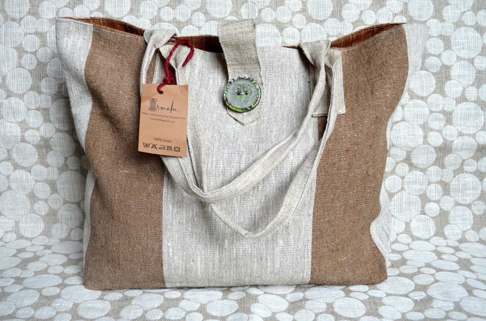 Irmalu Natural linen tote bags. Get ready for sunny days!