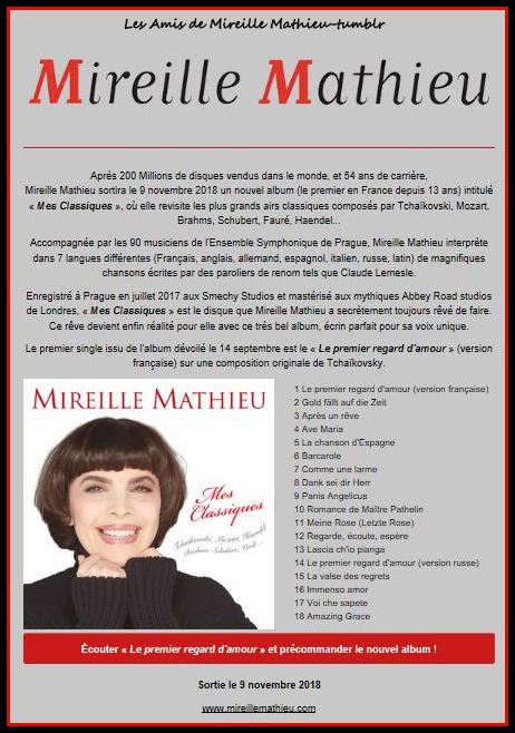 Plan promo de Mireille Mathieu, CD "Mes Classiques.
