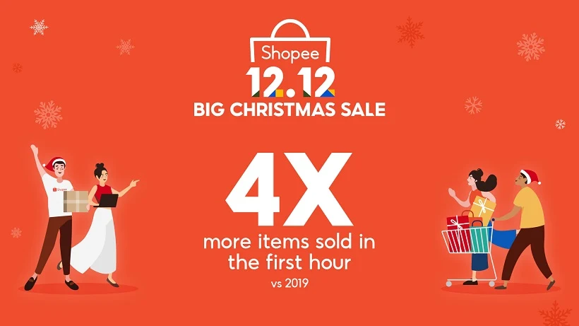 Shopee 12.12 Birthday Sale: 4X more items sold in the first hour compared to last year