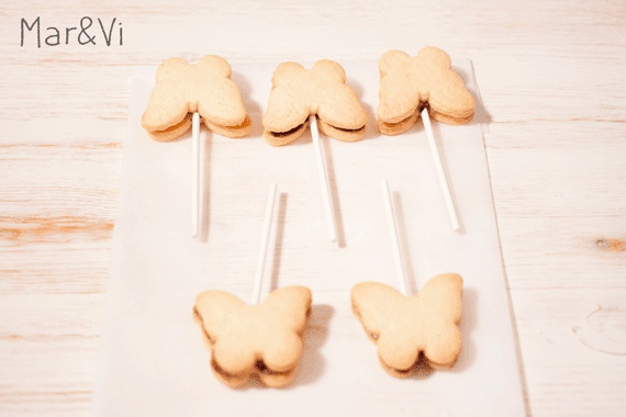 galletas en forma de mariposa