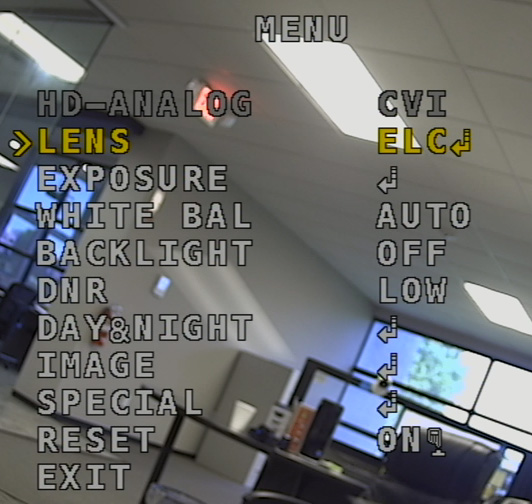 The OSD menu of security cameras explained