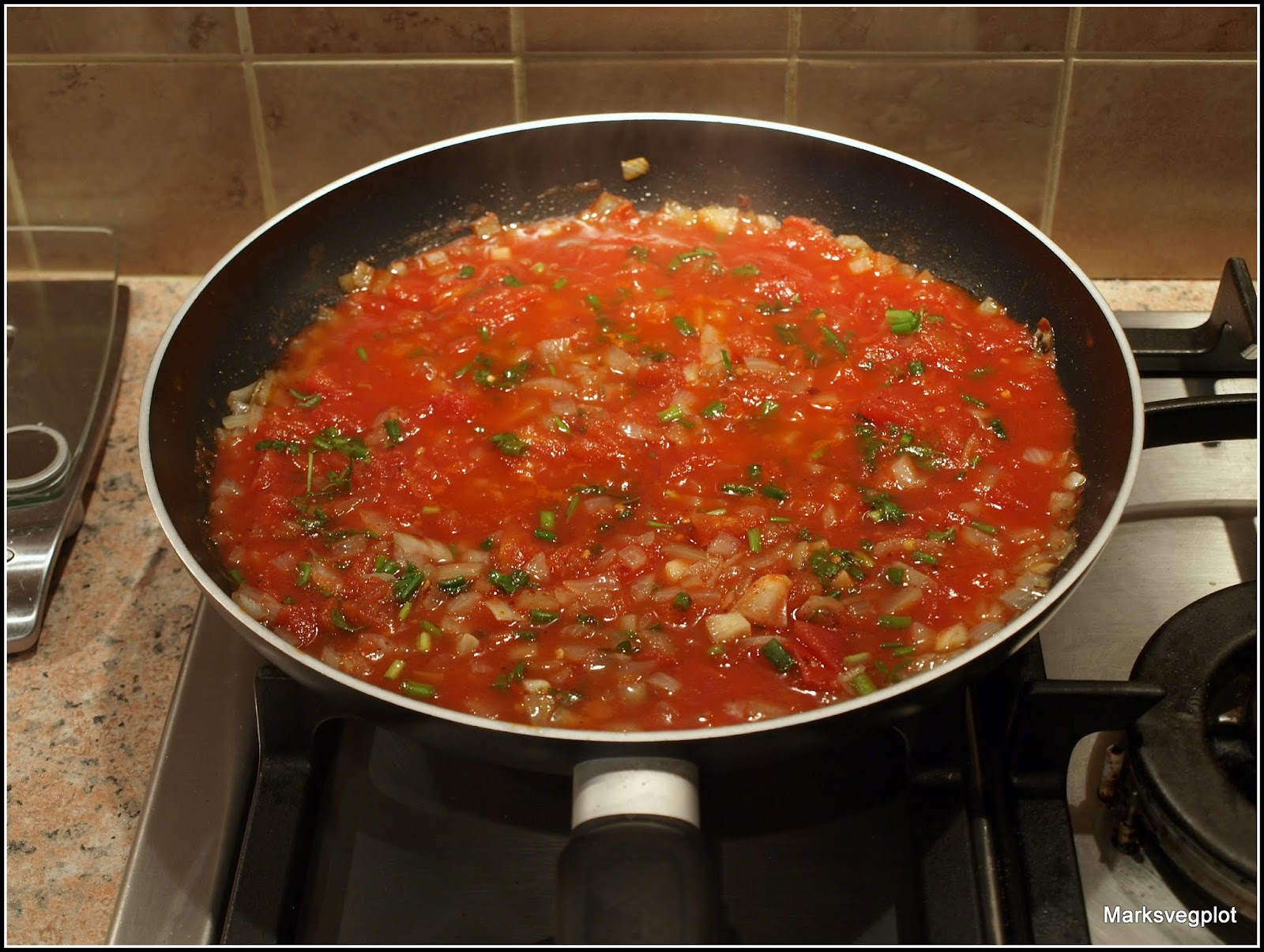 Mark's Veg Plot Marinara meatballs and Camargue rice