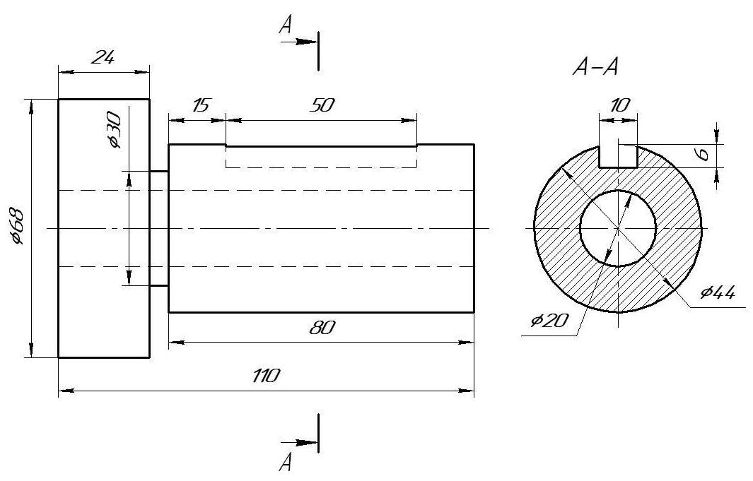 Графическая работа номер 12 по черчению 9 класс ботвинников эскиз детали с выполнением сечений