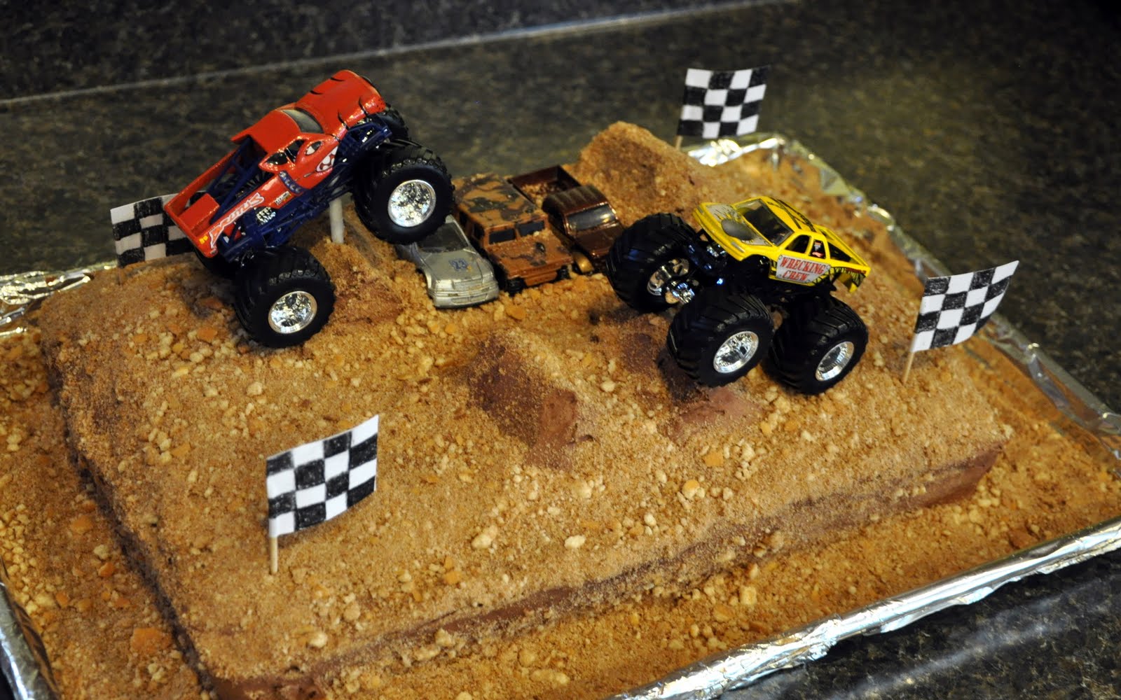 Turning Stones Blog Birthday Cake Monster Trucks