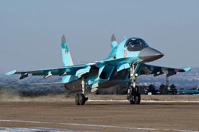 File:Russian Air Force Sukhoi Su-34 Beltyukov-1.jpg|thumb|Su-34|alt=Su-34