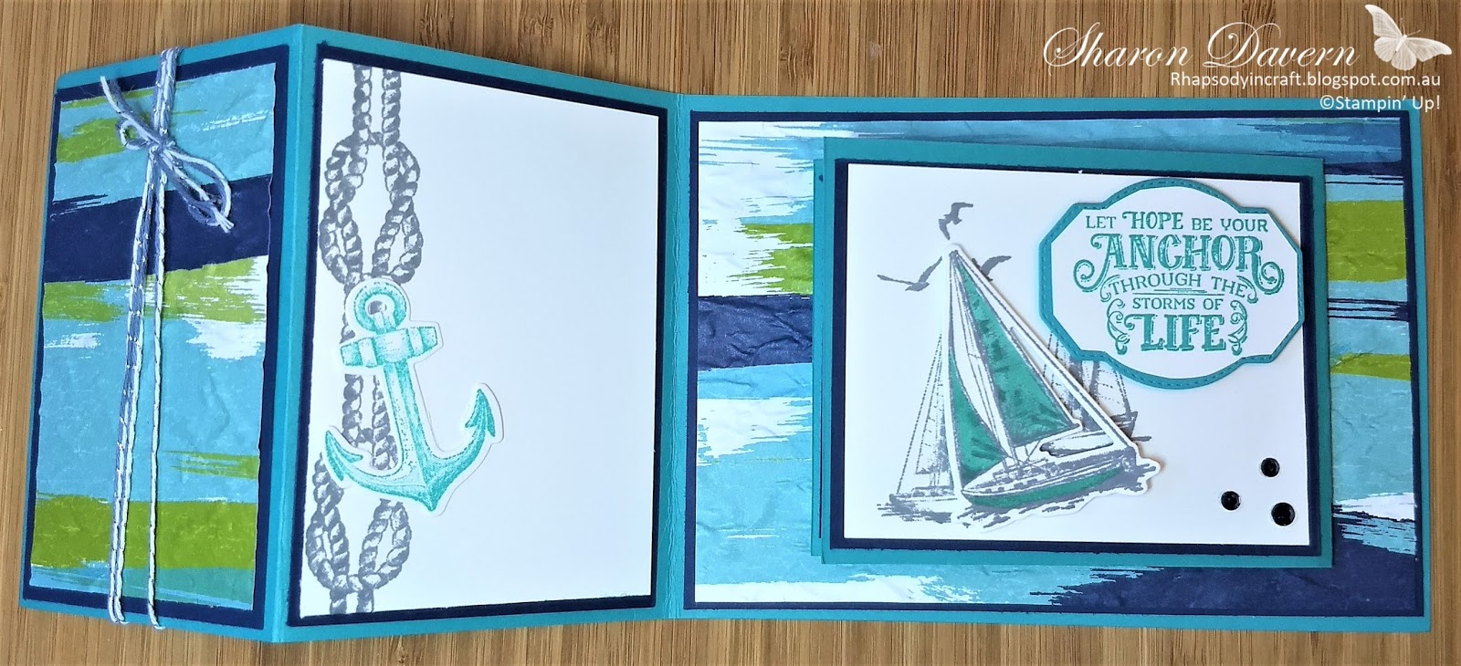 Rhapsody in Craft Week 3 AWH Colour Creations Showcase "Bermuda Bay"