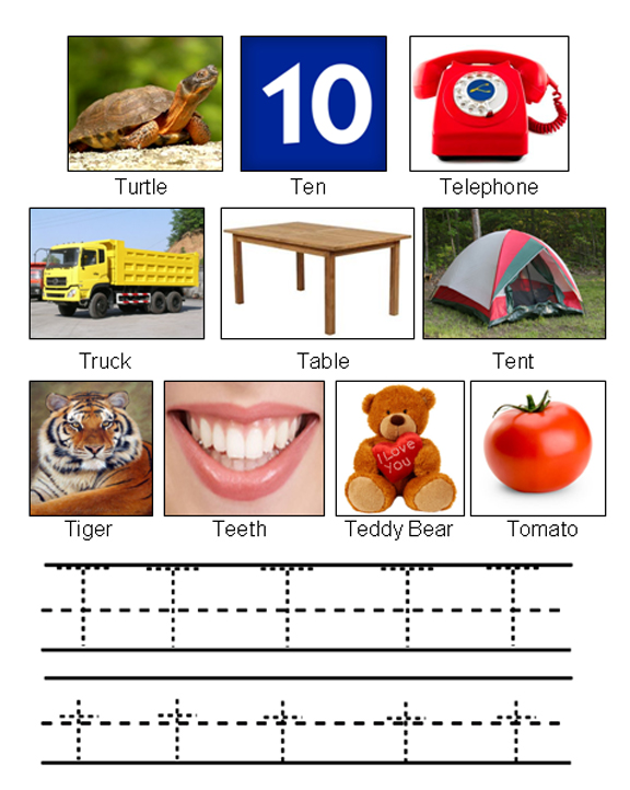 Picture of Objects Starting with Letter T