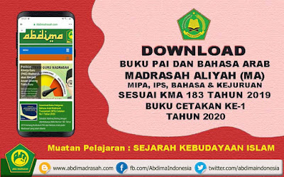 Buku Pelajaran SKI Madrasah Aliyah (MA) Cetakan Ke-1 Tahun 2020