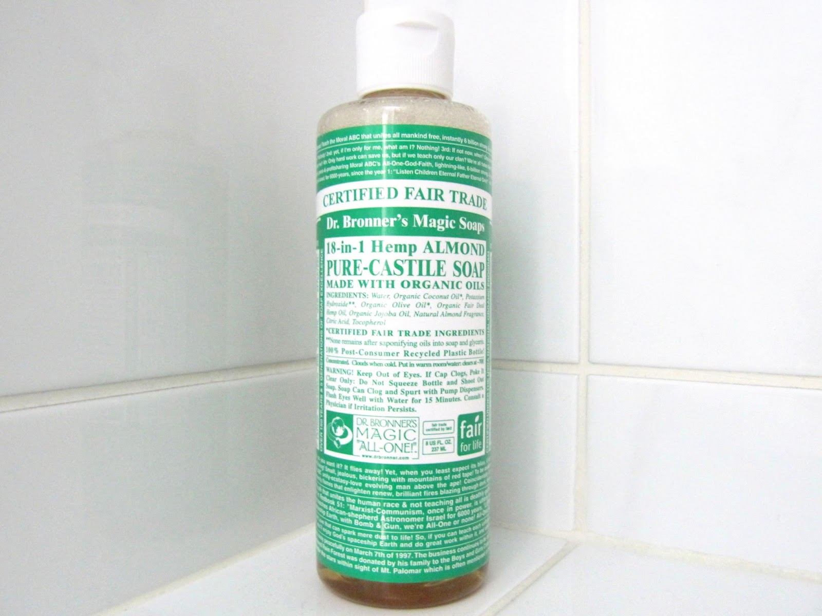 Weekly Worship Dr Bronner's Organic Almond Castile Liquid Soap The