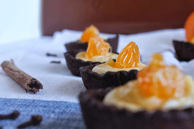 Tartaleta de chocolate con crema de mandarina - o mandarin curd