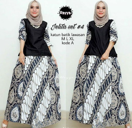 Model Gamis Batik Kombinasi Terbaru Modelemasterbaru