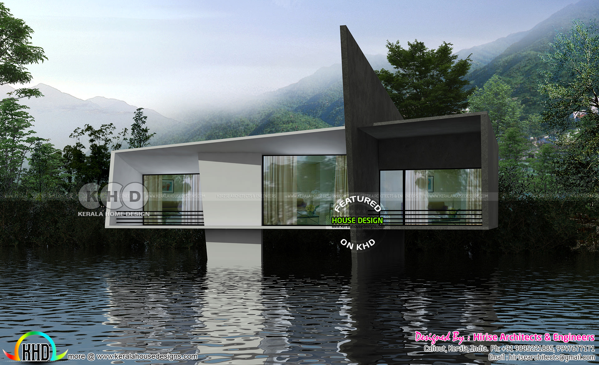 Floating contemporary cottage design Kerala Home Design and Floor