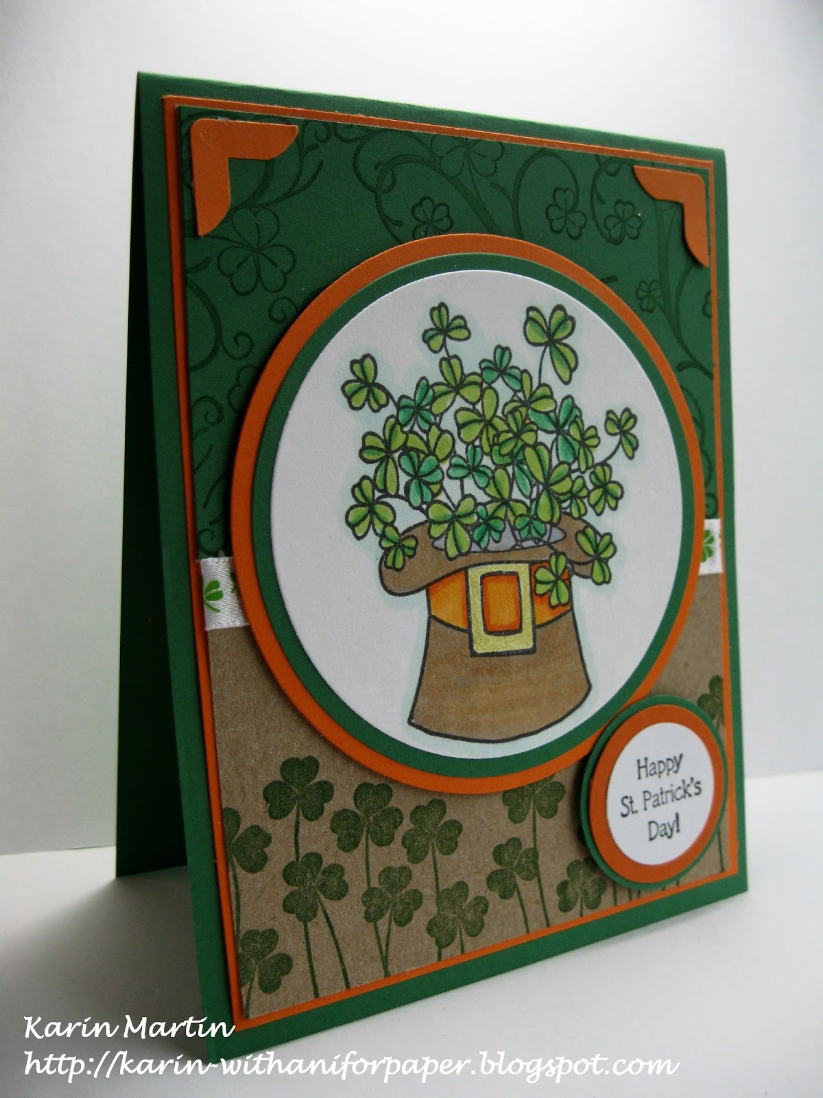 Hatfull of Shamrocks Rubber Stamp by DRS Designs