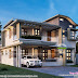 2155 sq-ft 4 BHK wavy roof mix house