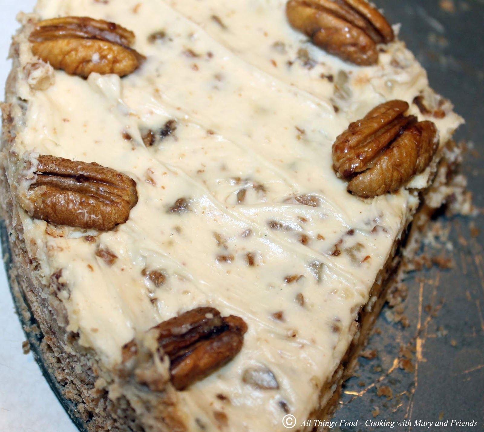 Cooking With Mary and Friends Butter Pecan Cheesecake