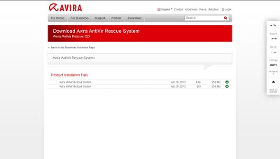Avira AntiVir Rescue System, Recovery