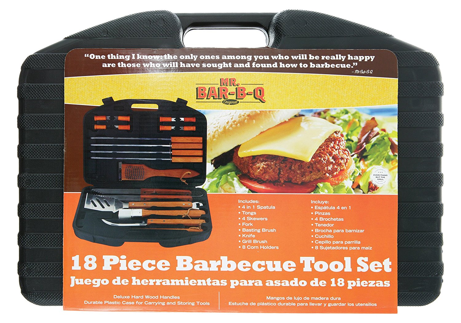 Mr. BarBQ 94001X 18Piece StainlessSteel Barbecue Set with Storage