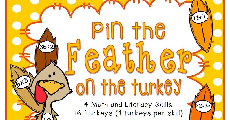 Simply Centers: Pin the Feather on a Turkey {Freebie Center!}