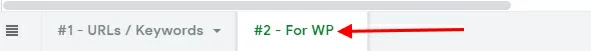 Tab label for WP
