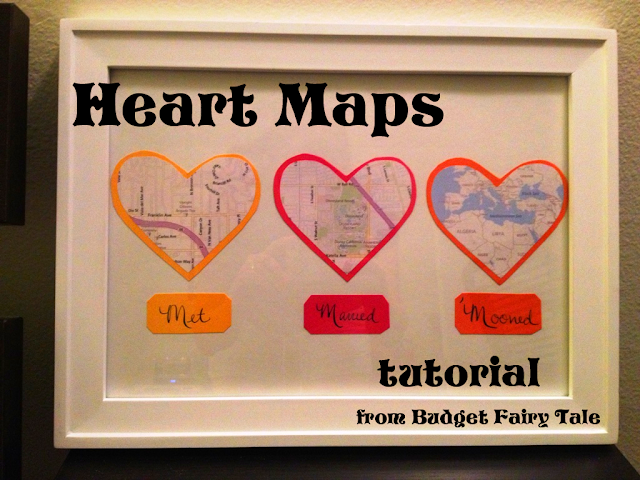 First Anniversary Gift - Map Hearts Display Tutorial (and Other Paper Gift Ideas)