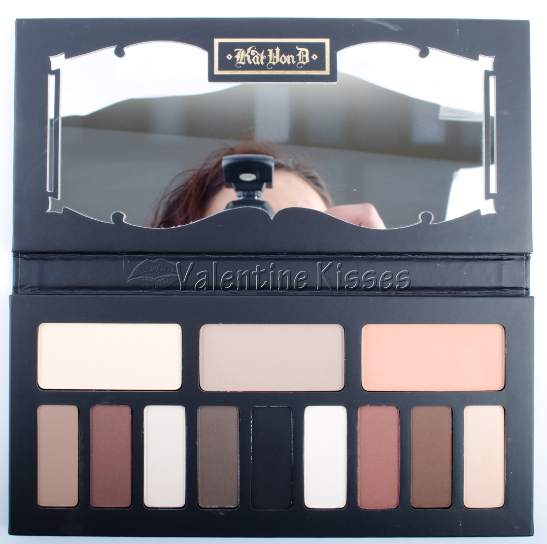 Valentine Kisses: Kat Von D Shade & Light Eye Contour Palette swatches, review