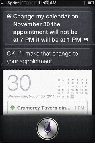 iOS Siri Calendar