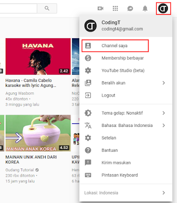 Menambahkan Social Media di Header Youtube