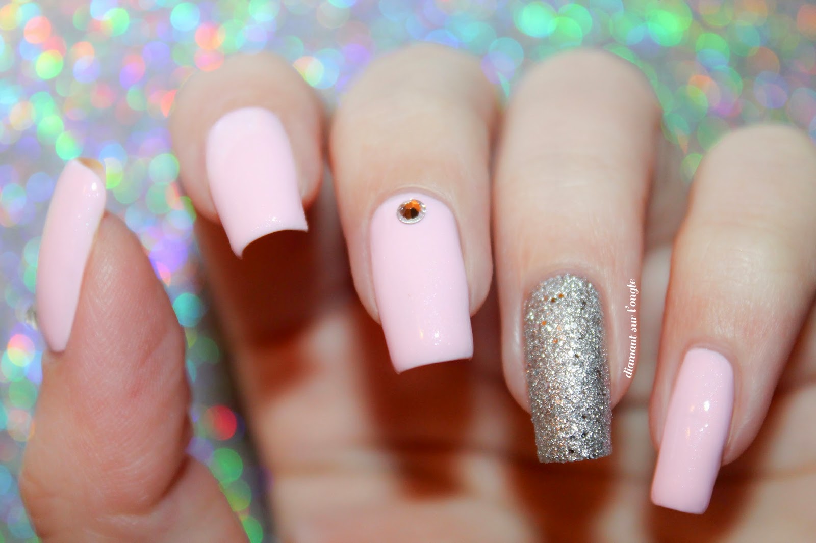 Pink Swarovski Nail Art