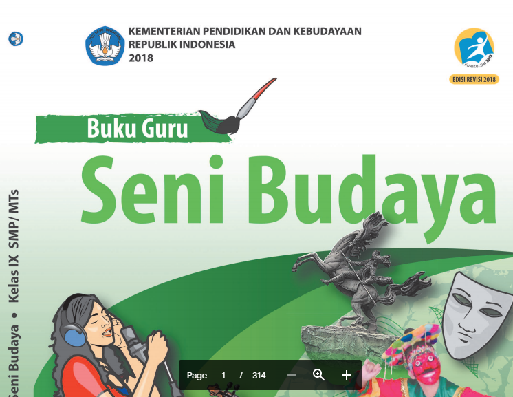 Buku Seni Budaya Kelas 9 Kurikulum 2013 Revisi 2018 (Buku
