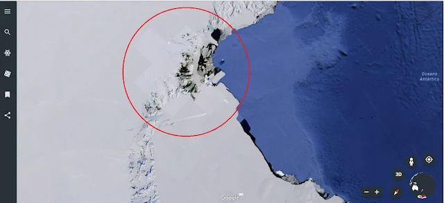 Estranha manipulação em um lugar determinado da Antártida