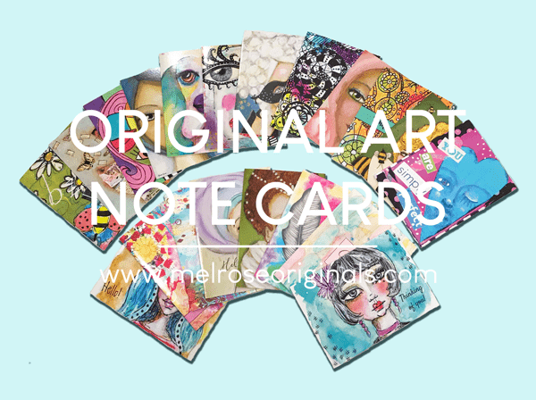 image of original art blank note cards assortment from Melrose Originals