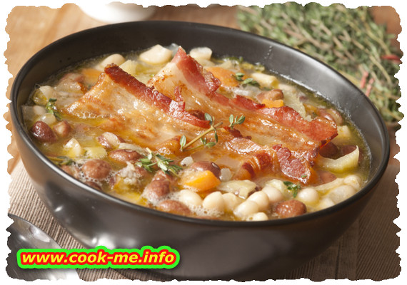Beans soup with smoked ham Beans soup with smoked ham