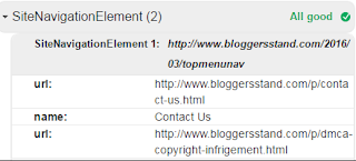 Add schema.org markup website navigation system on blogger template