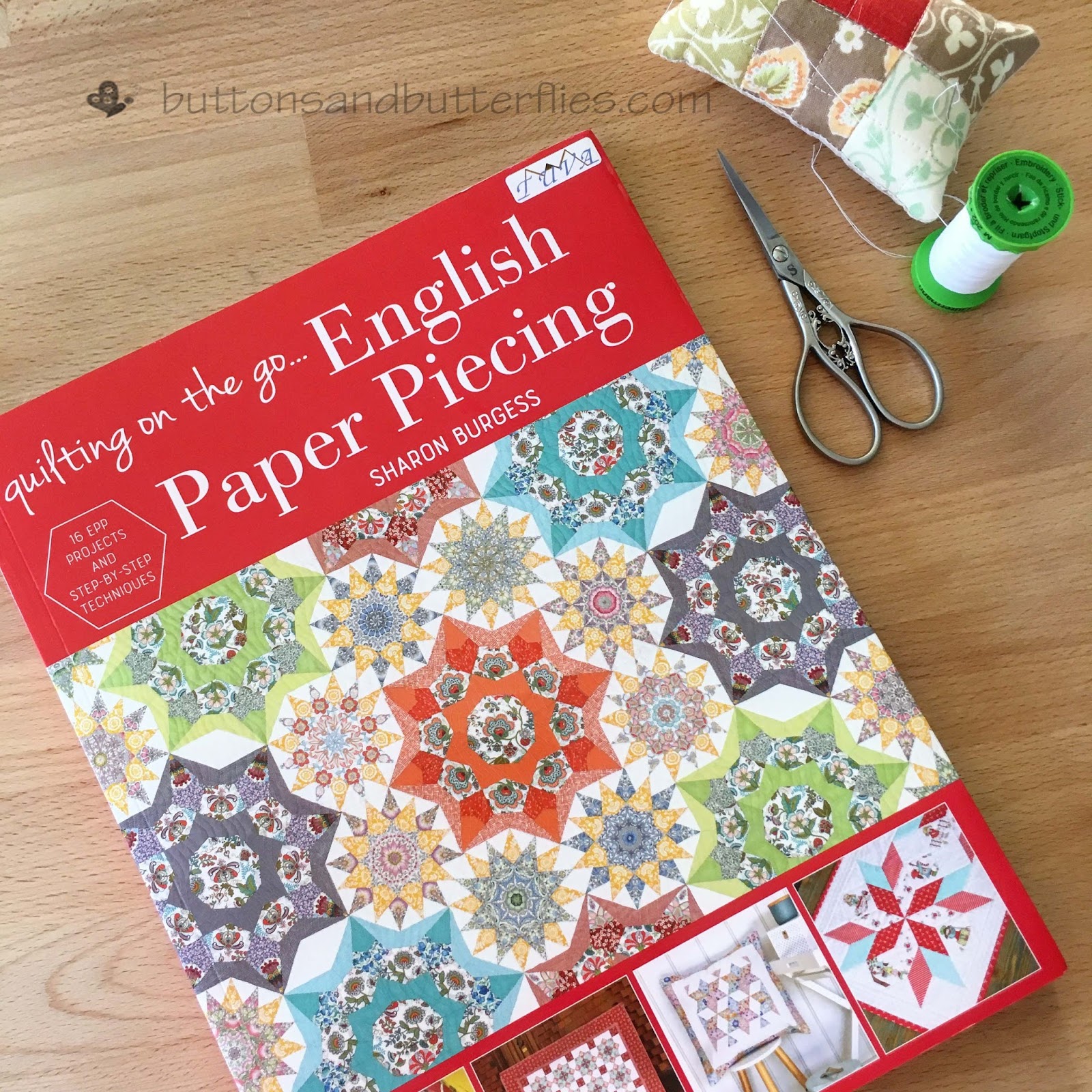 Buttons and Butterflies Quilting on the Go....English Paper Piecing {Book}