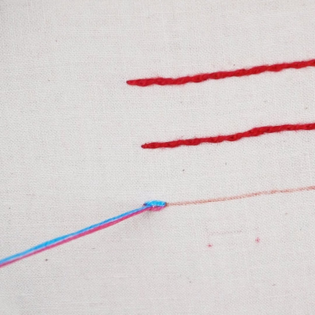 split stitch vs split back stitch tutorial and embroidery pattern