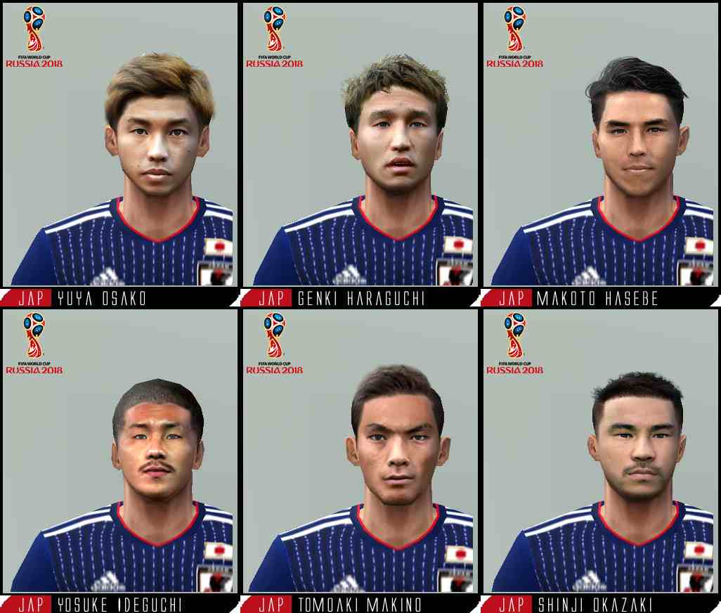 ultigamerz: PES 6 Japan New Face-Pack WC 2018