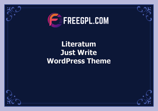 Literatum – Just Write WordPress Theme Free Download
