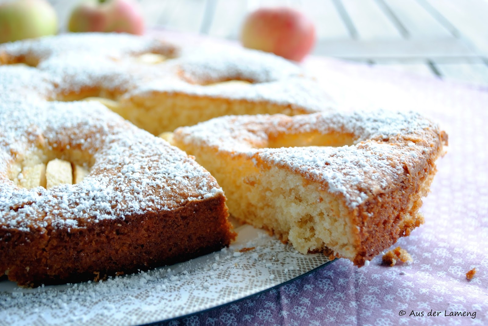 Apfel-Mandelkuchen – Aus der Lameng