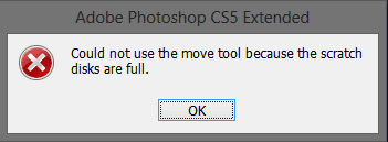 Adobe Photoshop Çalışma Diski Dolu Hatası Çözümü