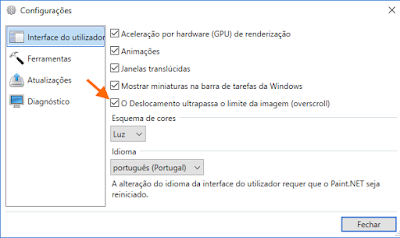 paint NET overscroll paint NET desctivar overscroll