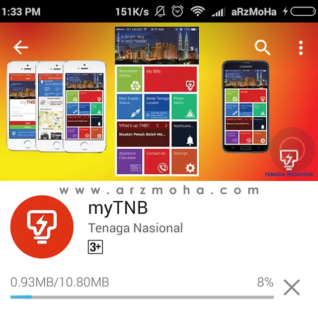 cara mudah periksa bil TNB setiap bulan, aplikasi mudah android periksa bil TNB setiap bulan, cara mudah check bil TNB, Elak caj tunggakan bil tnb, apps my TNB,