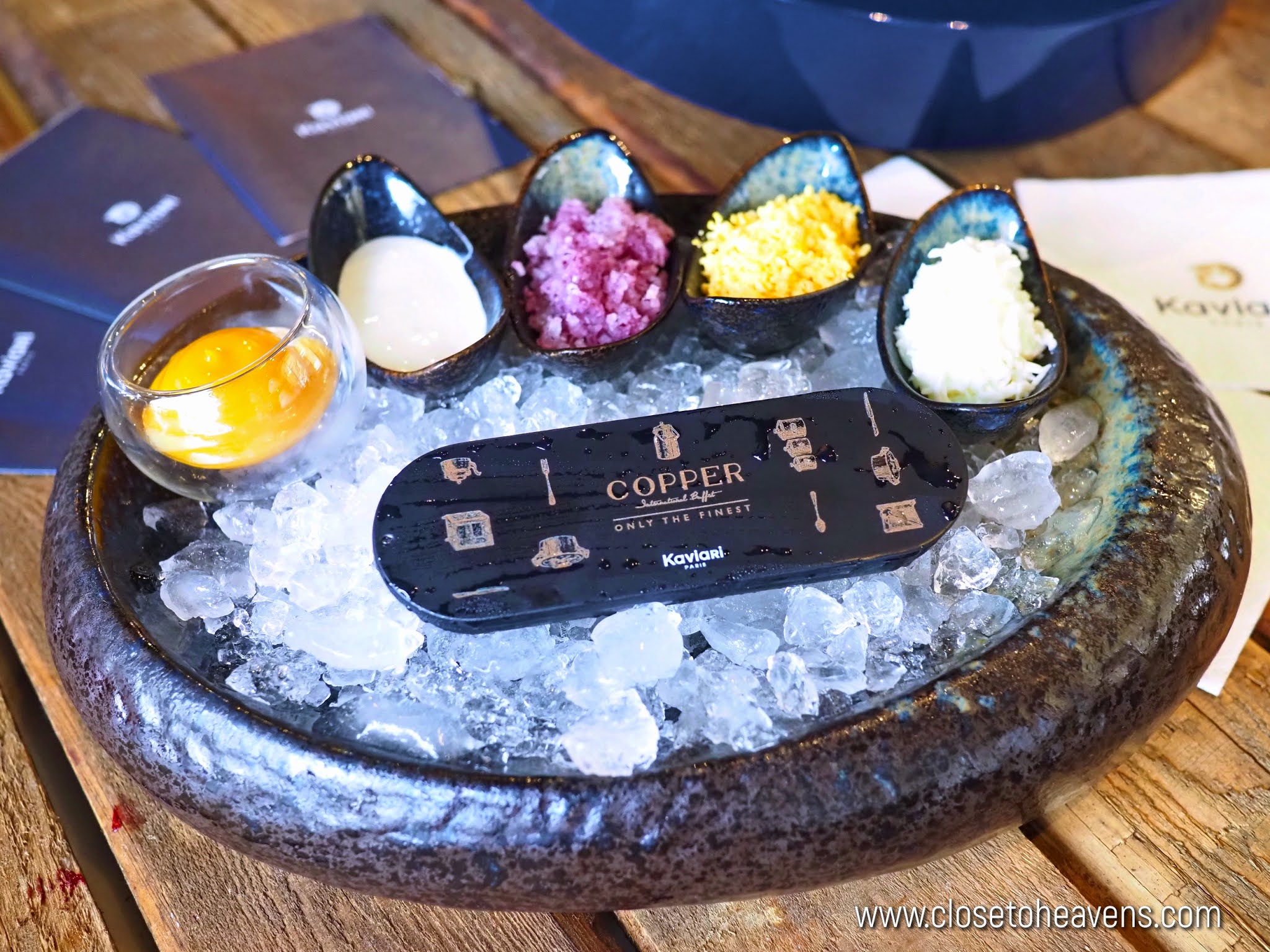 Copper Buffet เสิร์ฟ Kaviari caviar แบรนด์ระดับโลกจากฝรั่งเศส