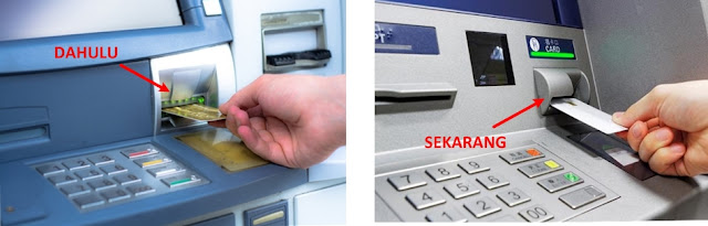 mesin atm lama dulu dan baru sekarang