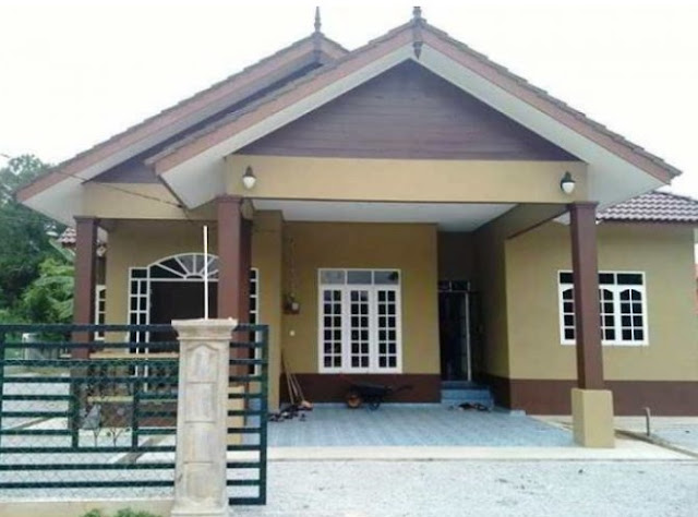 single floor house design in village